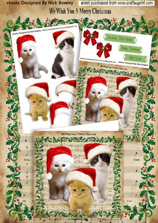 We Wish You a Merry Christmas Kitty 8x8 Mini Kit