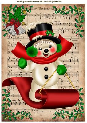 Frosty the Snowman! Carol with Snowman A4