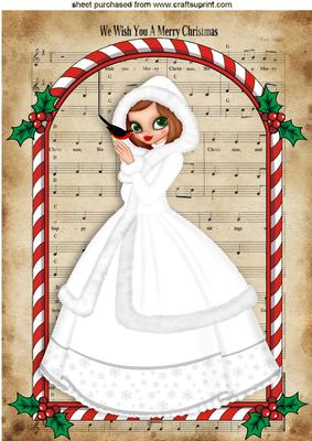 We Wish You a Merry Christmas! Pretty Lady A4