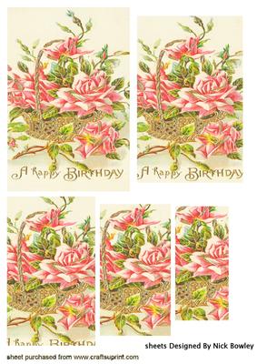 Pink Roses in a Basket Pyramids