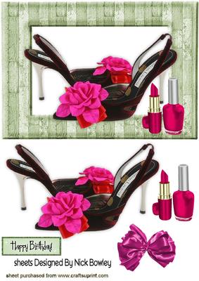 Shoes with Pink Roses in Frame