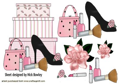 Ladies Shoes with Accessories in Pink