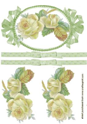 Beautiful Cream Roses in Pretty Oval Frame