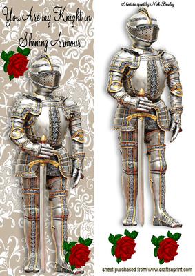 You Are My Knight in Shining Armour! Tall Dl Card