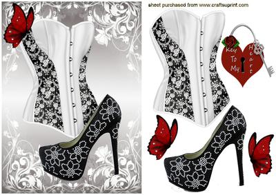 Key to My Heart, Ladies Basque and Shoe