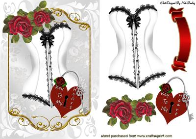 Key to My Heart with Roses and Basque