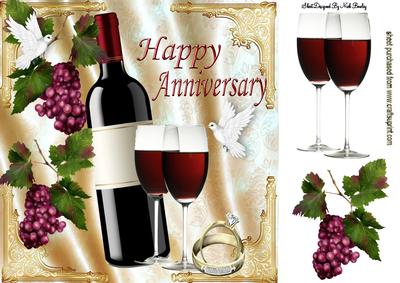 Red Wine, Grapes Wedding Rings, for Anniversary 8x8