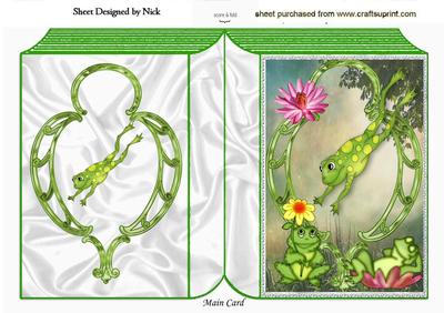 Playful Frogs in the Wood Folded Book