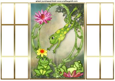 Playful Frogs in the Woods French Gatefold
