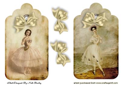 Vintage Ballerinas on Tags Dancing