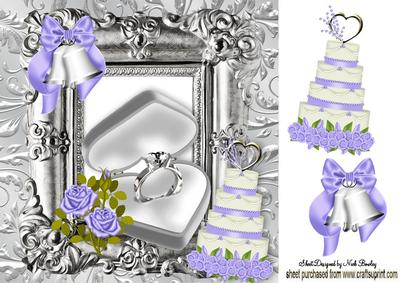 Sparkle Diamond Ring with Cake and Lilac Bells 8x8