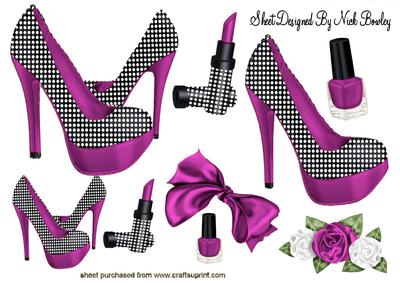 Pink Polkadot Shoes with Access A4