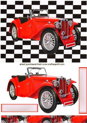 Great Classic Car on Black/white Background
