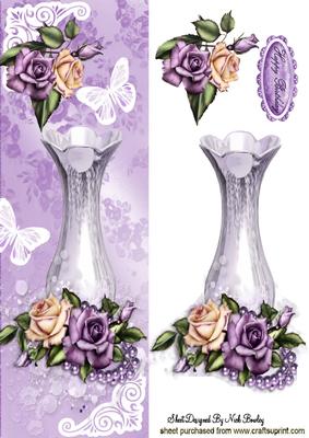 Pretty Tall Vase with Roses Tall Dl