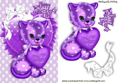 You Make My Heart Purrr! Kitty on Frill Heart