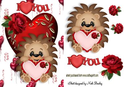Hedge Over Heels You! with Hearts and Roses