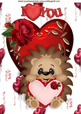 Hedge Over Heels for You! with Hearts and Roses A4