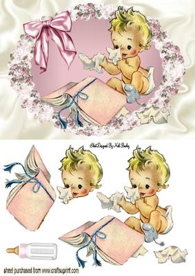 Naughty Baby Girl Ripping Pages from a Book