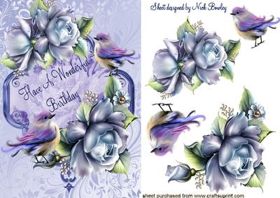 Have a Wonderful Birthdaypretty Blue Roses
