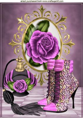 Pink Rose with Perfume and Pink Boots A4