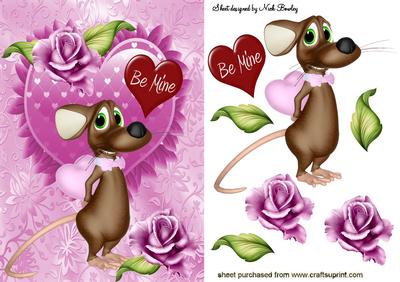 Hope She Will Be Mine, Cute Little Mouse with Heart
