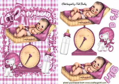 Oooh I Wonder What I Weigh! Baby Girl in Pink