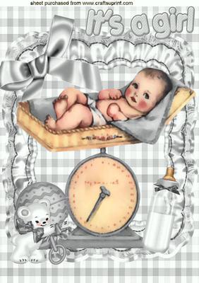Oooh! I Wonder What I Weigh! Baby in Silver A4