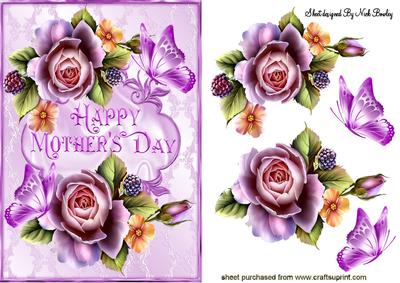 Lilac and Peach Roses for Mothers Day
