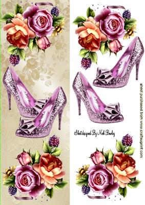 Pretty Roses with Sparkle Shoes Tall Dl