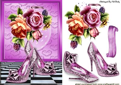 Summer Roses with Pink Sparkle Shoes