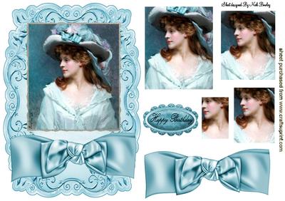 Pretty in Feather and Flower Bonnet with Bow