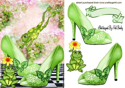 Pretty Green Shoes with Green Frogs