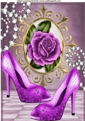Cerise Sparkle Shoes with Diamonds A4