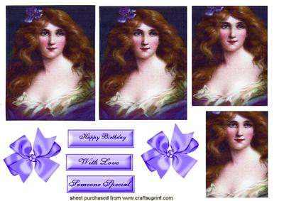 Beautiful Vintage Lady in Purple