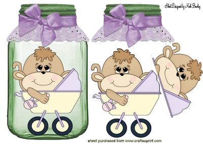 Who's a Little Monkey! in a Jar with Bow