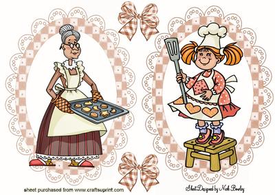 Granny Loves to Cook with Little Helper Toppers