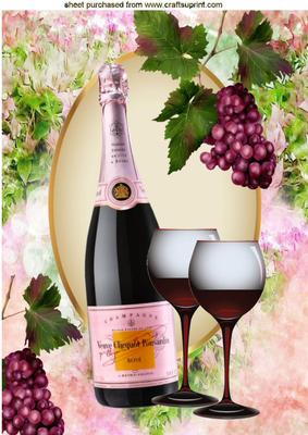 Lovely Glasses of Red Wine with Grapes A4