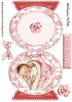 Vintage Baby Girl Quick Card
