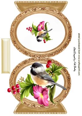 Pretty Bird with Pink Flowers Quick Card