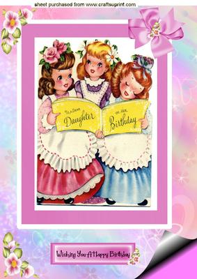 Pretty Little Girls in a Frame A4 Topper