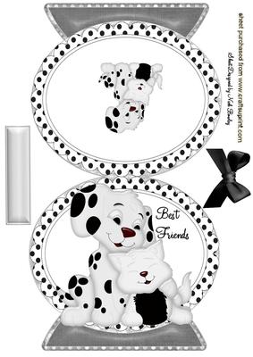 Best of Friends Cute Spotty Dogs Quick Card