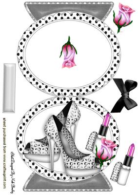 Spot Shoes with Pink Lippy and Rose Quick Card