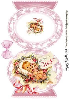 Sweetie Baby Girl Smiling Quick Card