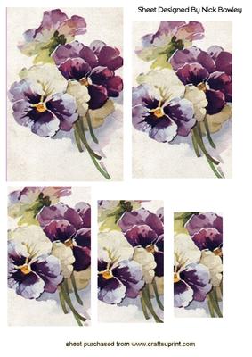 Pretty Purple Pansies Pyramids