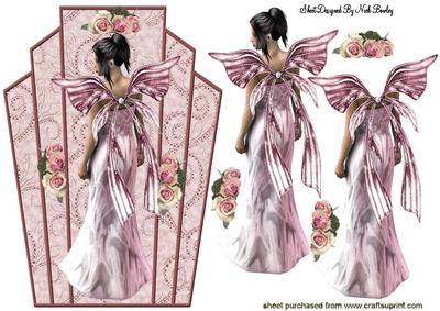 Pink Faerie with Pink Roses Topper