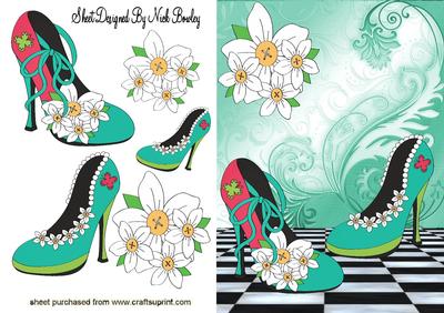 Pretty Shoes with Flowers & Pearls with Daisies