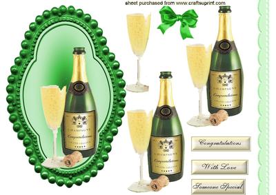 Lovely Celebration Champagne & Pretty Frame
