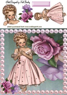 Pretty in Pink with Pink Roses 8x8