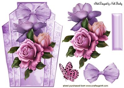 Pink & Lilac Roses on Art Deco Topper