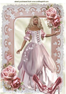 Beautiful Princess with Sparkle Shoes A4
